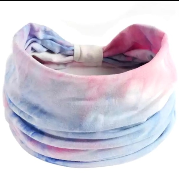 Accessories - Tie-dye-SOFT MEADOW-Boho Gypsy/hippy wide headband turban silky soft fabric